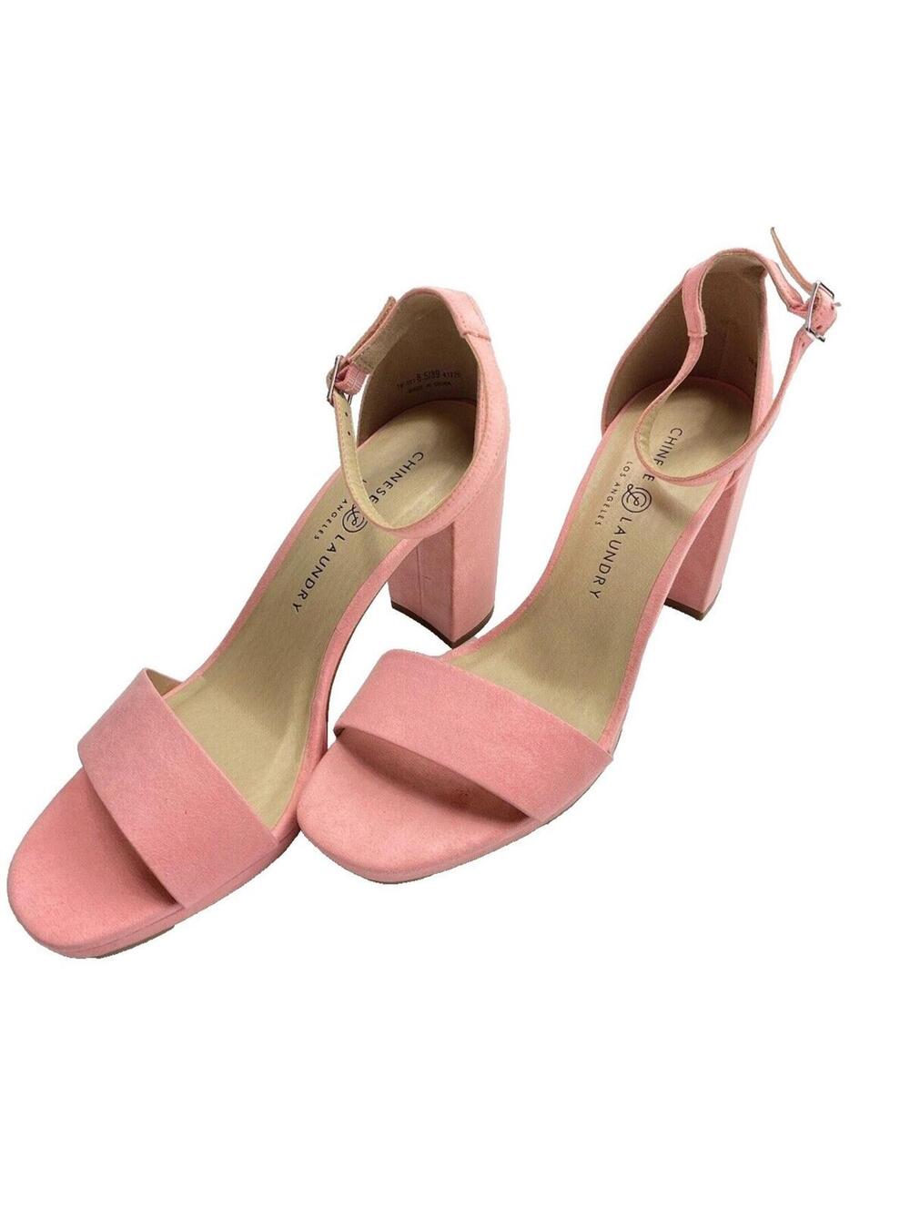 Chinese Laundry Women’s Heels Size 8.5 US Pink Thick Heel Shoes Brand New